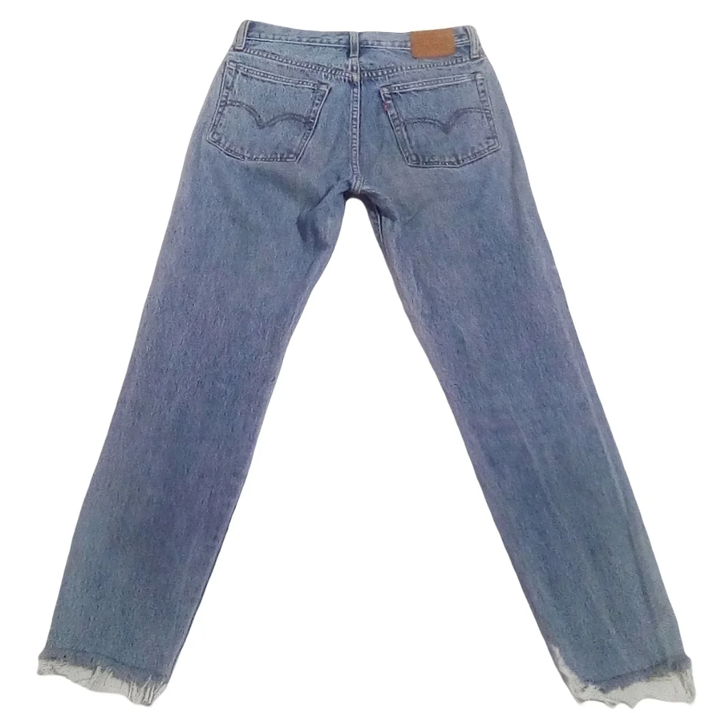 Levi's Women's Blue Butterfly Jeans with Vintage Distressing Size 27